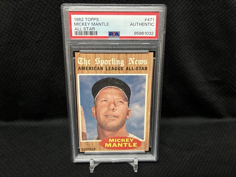 1962 Topps All-Star Mickey Mantle #471 All-Star PSA Authentic