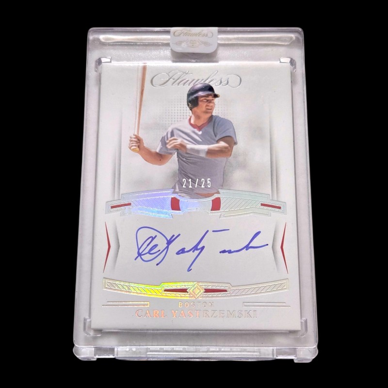 2022 Panini Flawless CARL YASTRZEMSKI Encased  SSP On Card Legends Auto /25
