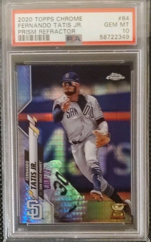 FERNANDO TATIS JR 2020 TOPPS CHROME PRISM REFRACTOR PSA 10 GEM MINT