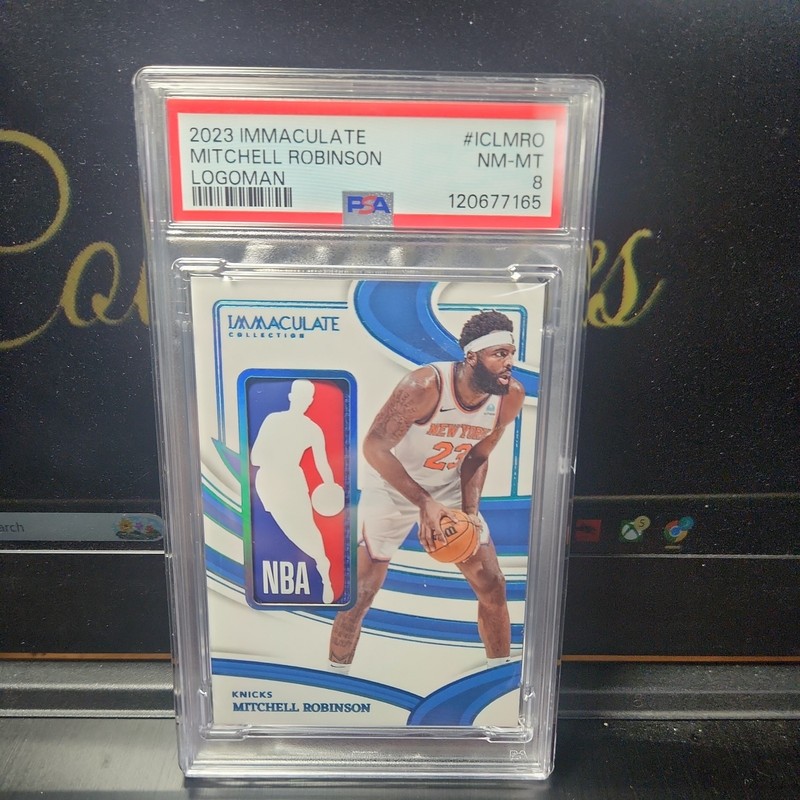 2023 Mitchell Robinson Logoman One of One Panini Immaculate Knicks PSA 8