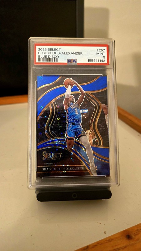 2023-24 Select Shai Gilgeous-Alexander 2/25 PSA9 BlueDisco NUMBER & JERSEY MATCH view 2