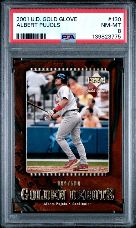 2001 Upper Deck Gold Glove Albert Pujols RC /500 PSA 8 NM-MINT! 🔥 WOW!! 📈