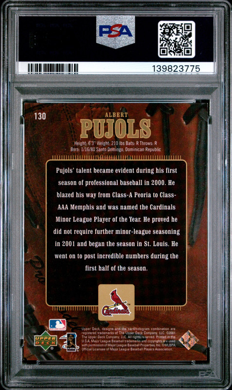 2001 Upper Deck Gold Glove Albert Pujols RC /500 PSA 8 NM-MINT! 🔥 WOW!! 📈 view 2