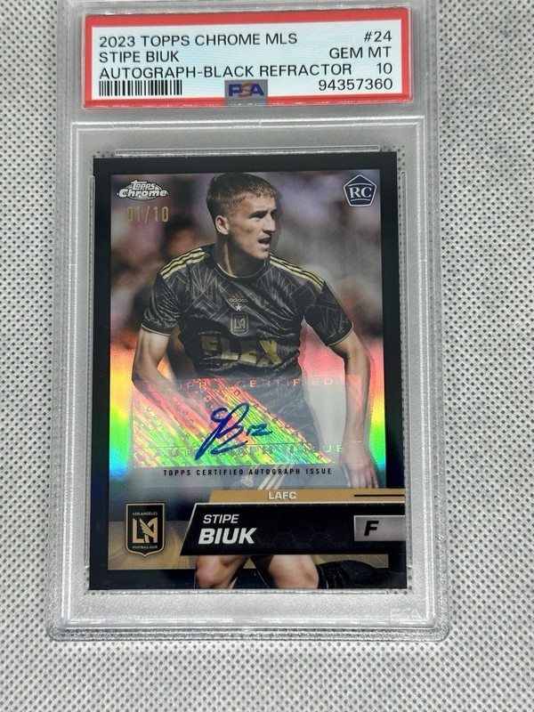 2023 TOPPS Chrome Black Refractor STIPE BIUK ROOKIE AUTO RC PSA 10