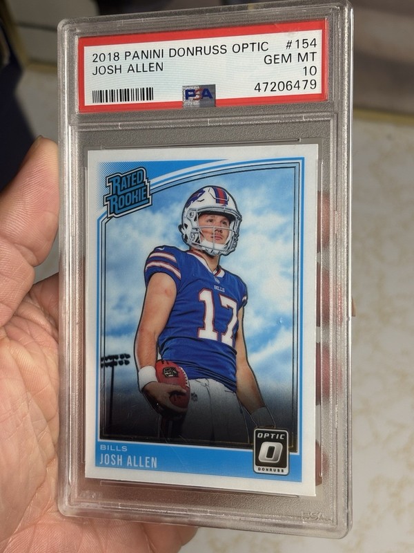 2018 PANINI DONRUSS OPTIC #154 JOSH ALLEN ROOKIE RC PSA 10