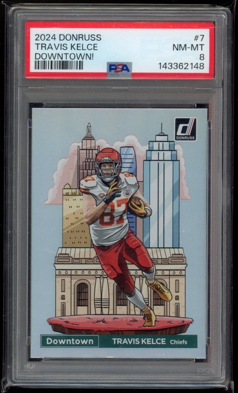 2024 Panini Donruss Travis Kelce Downtown #7 PSA 9 Kansas City Chiefs