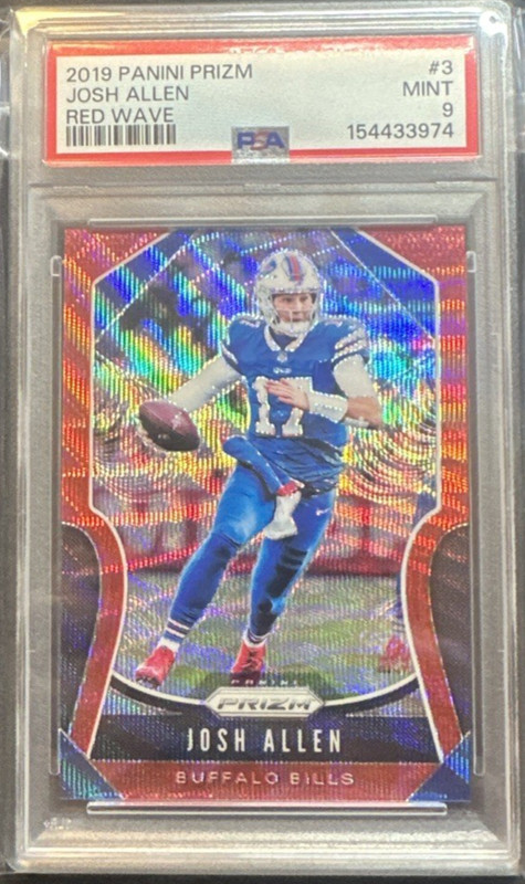 2019 Panini Prizm Josh Allen #3 Red Wave Prizm /149 PSA 9 Buffalo Bills