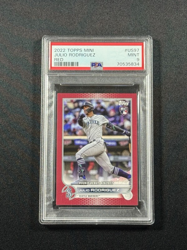 2022 Topps Mini Julio Rodriguez #US97 Red /5