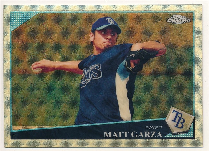 MATT GARZA 2009 TOPPS CHROME #151 SUPERFRACTOR TAMPA RAYS RARE SP 1/1