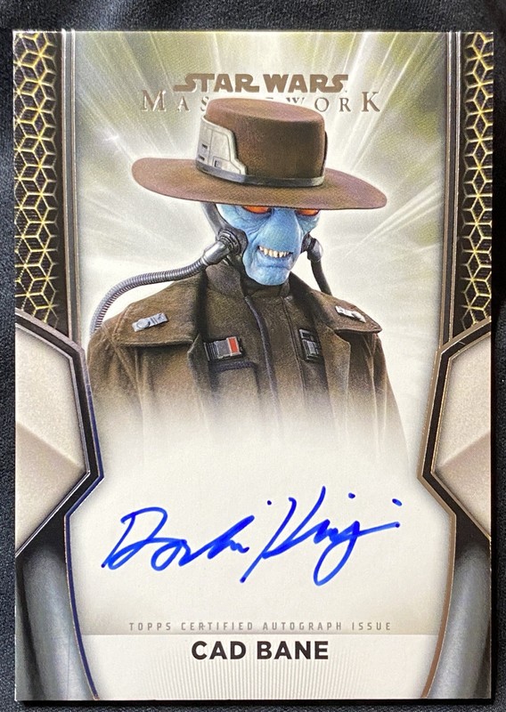 2025 Topps Star Wars Masterwork -CAD BANE On-Card AUTO / Signature Dorian Kingi