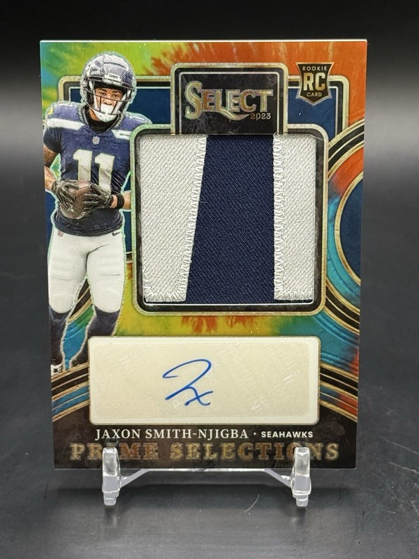 2023 Panini Select Rookie Patch Auto Tie-Dye JAXON SMITH-NJIGBA RC 19/25 HAWKS🔥