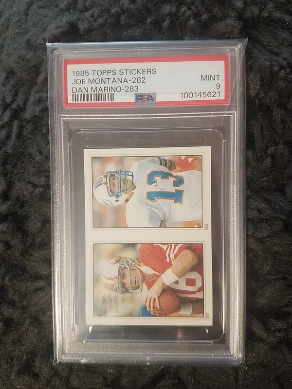 '85 Topps Stick. Dan Marino & Joe Montana PSA 9. RARE, ONLY 21 & 3 10's!!! view 2