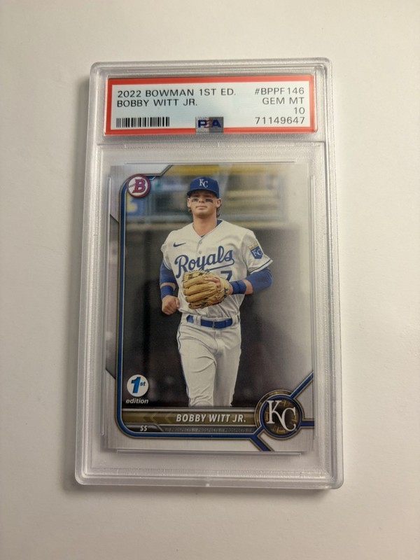 2022 Bowman 1st Edition - Bobby Witt Jr. Rookie Card PSA 10 #BPPF-146 (RC)