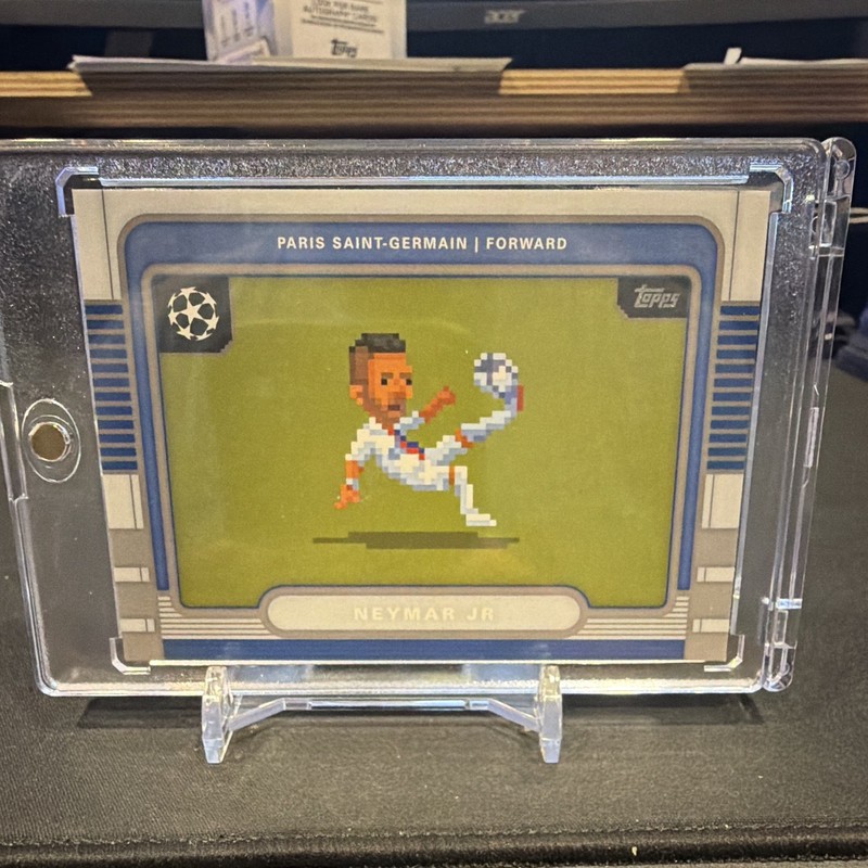 Topps Neymar Jr Paris Saint-Germain 8-Bit Shots Insert Card 8B-6 UCL 2025