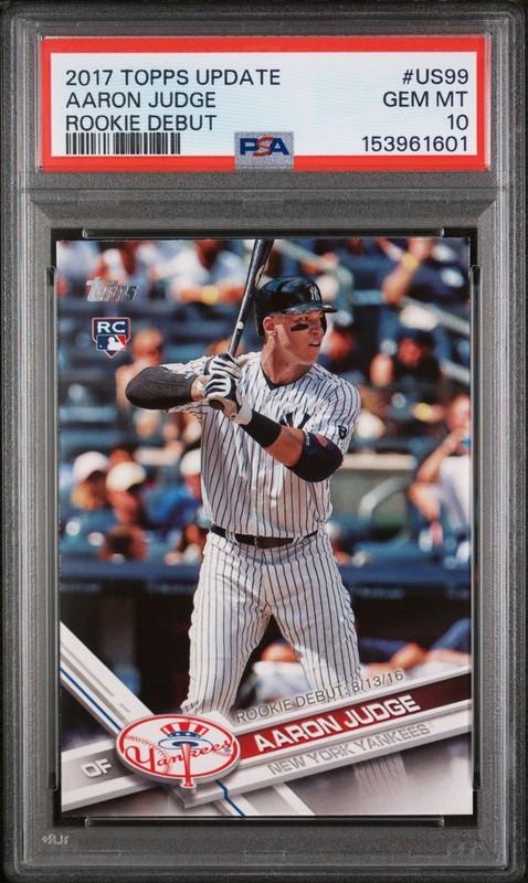 2017 Topps Update Aaron Judge Rookie Debut #US99 PSA 10 Gem Mint Yankees RC