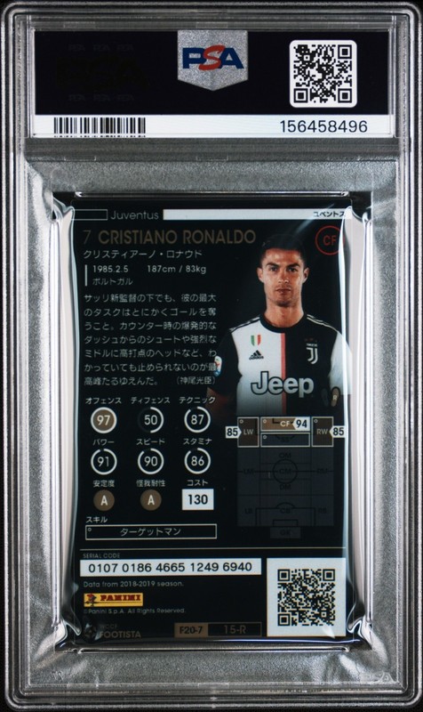 PSA10 CRISTIANO RONALDO 2019 PANINI WCCF FOOTISTA F20-7 15-R  view 2
