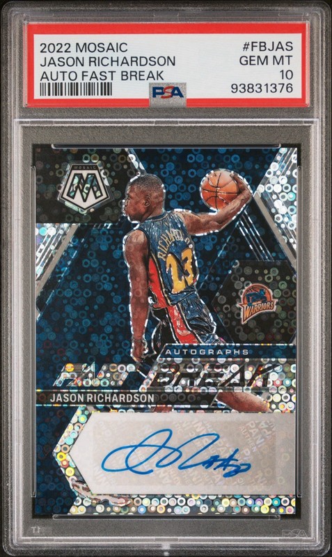 2022 Panini Mosaic Basketball Jason Richardson Fast Break Auto PSA 10