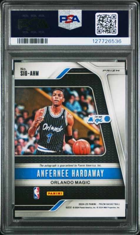 Anfernee Hardaway 2024 Prizm Signature Red Choice Prizm AUTO PSA 10 GEM MINT view 2