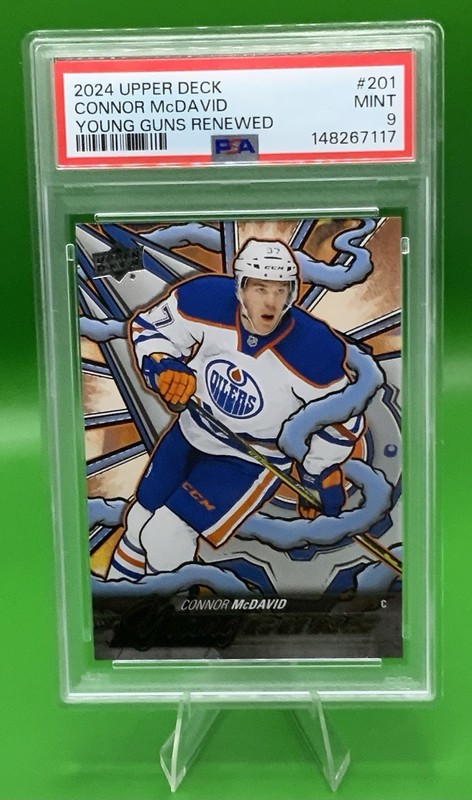 2024-25 Upper Deck Series 2 -Young Guns Renewed - Connor McDavid #201 - PSA 9