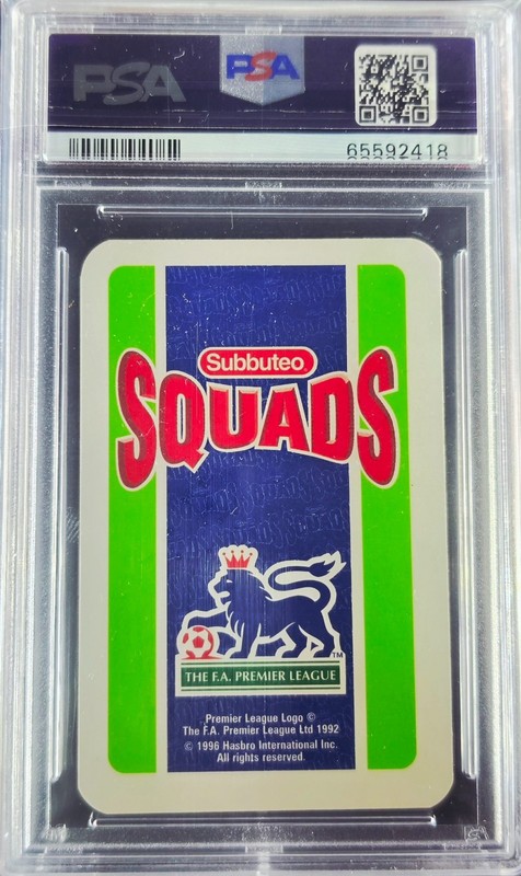 1995-96 Hasbro Subbuteo Squads David Beckham RC PSA 10 view 2