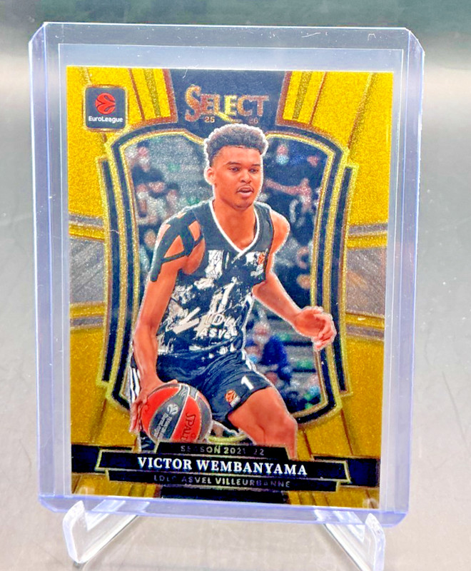 2025/26 Panini Select Euroleague VICTOR WEMBANYAMA Gold Glitter Prizm #128