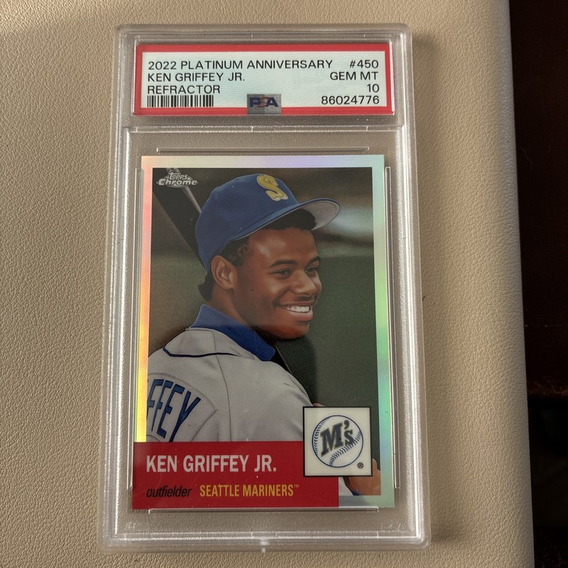 2022 Topps Chrome Platinum Ken Griffey Jr. Refractor #450 PSA 10
