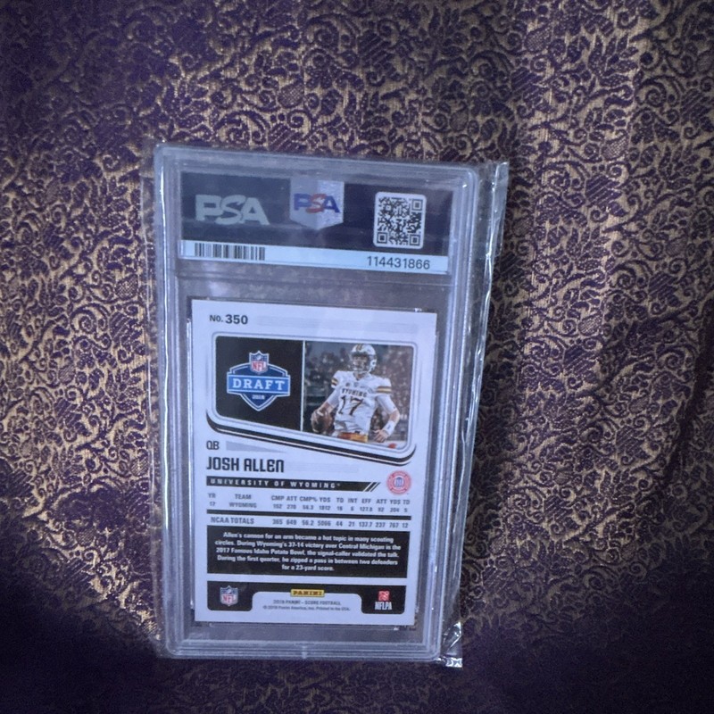 Panini 2018 Score Rookies Josh Allen RC #350 Base Set Football PSA 9 view 2
