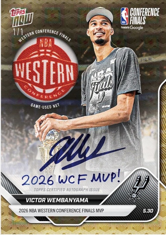 Victor Wembanyama Card 324 WC MVP 2026 NBA Topps NOW Presale 1/1 AUTO Chance