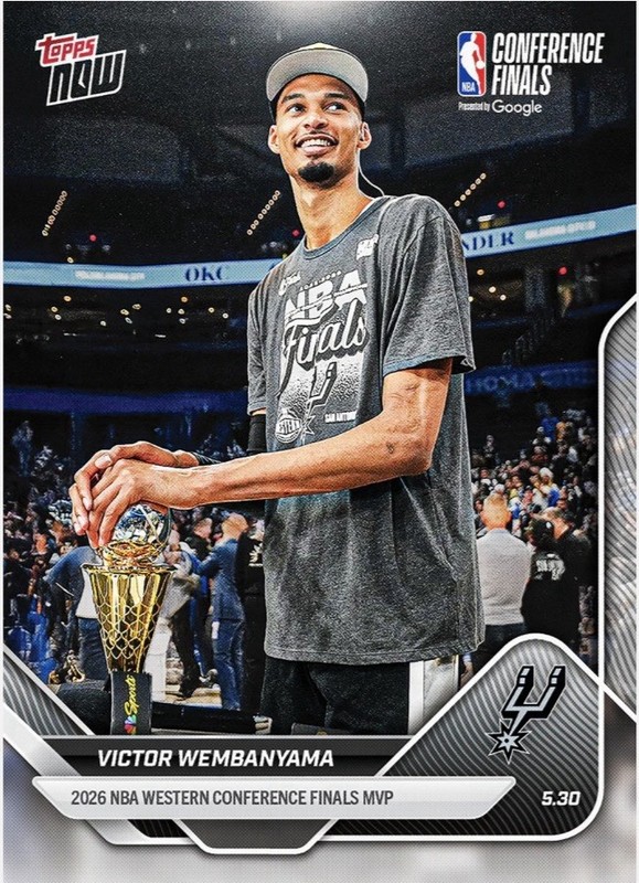 Victor Wembanyama Card 324 WC MVP 2026 NBA Topps NOW Presale 1/1 AUTO Chance view 2