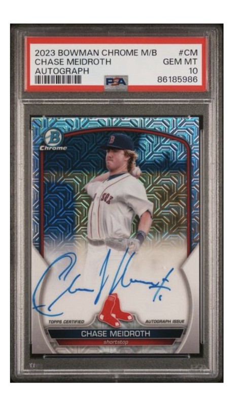2023 Bowman Chrome - Chase Meidroth #BCMA-CM Refractor Auto PSA 10