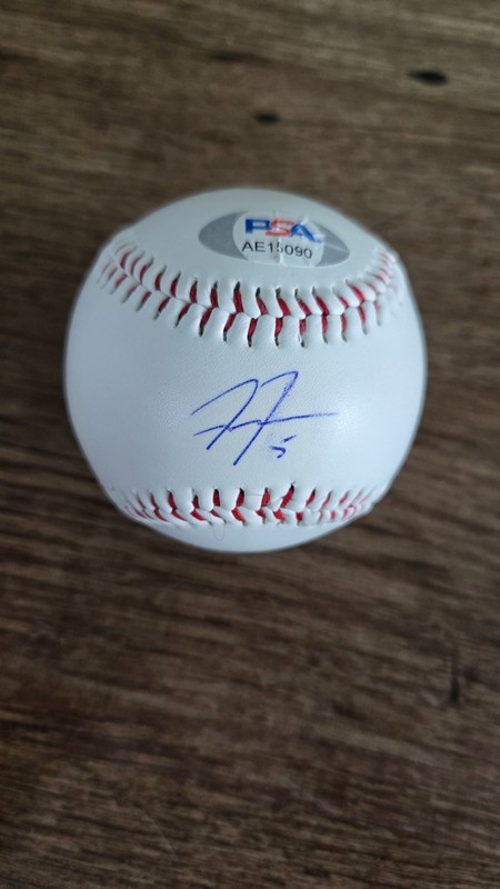 Freddie Freeman Signed Autographed Plain White Baseball PSA DNA