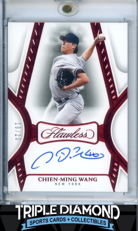 2025 Panini Flawless Chien-Ming Wang Autograph Auto Ruby #10/20 BNB455