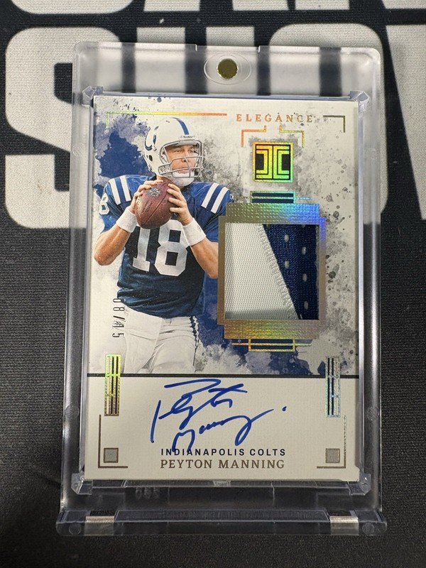 2025 Immaculate Football Peyton Manning Elegance Patch Auto /15 Colts