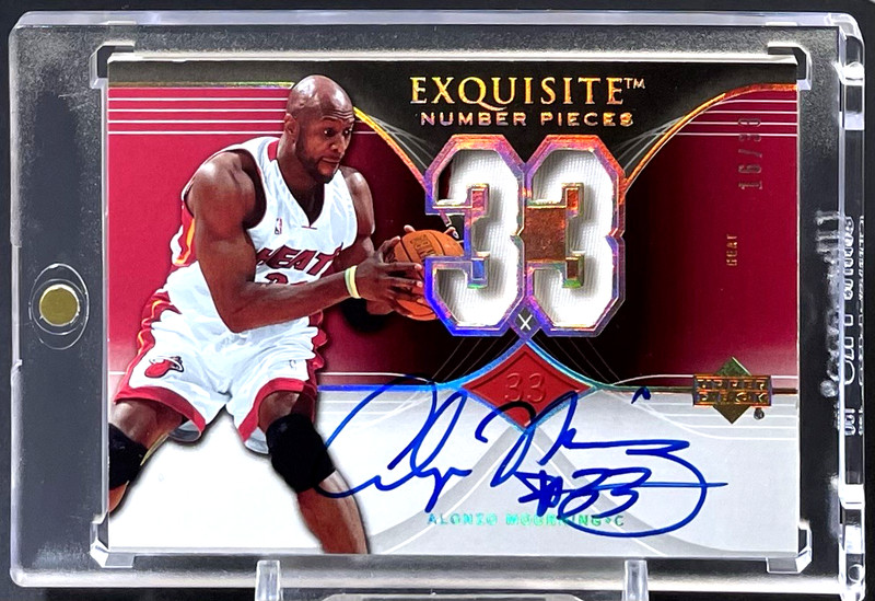 ( /33 ) Alonzo Mourning 2006-07 UD Exquisite Collection Number Pieces Patch Auto