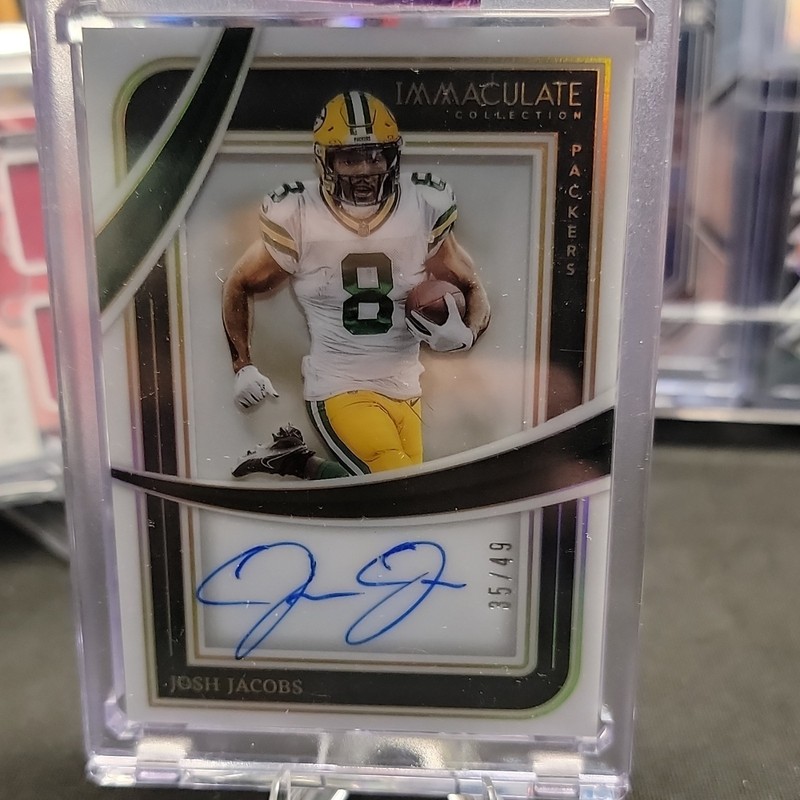 Panini 2024 Immaculate Collection Josh Jacobs Packers Auto ISS-JJS 35/49