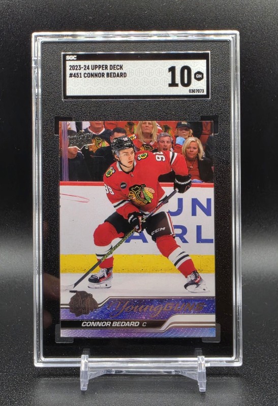 2023 Upper Deck Connor Bedard YOUNG GUNS RC Rookie #451 SGC 10
