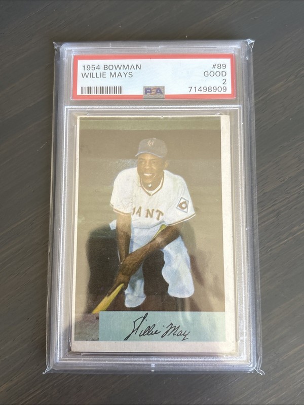 1954 Bowman Willie Mays PSA 2 Rare Card