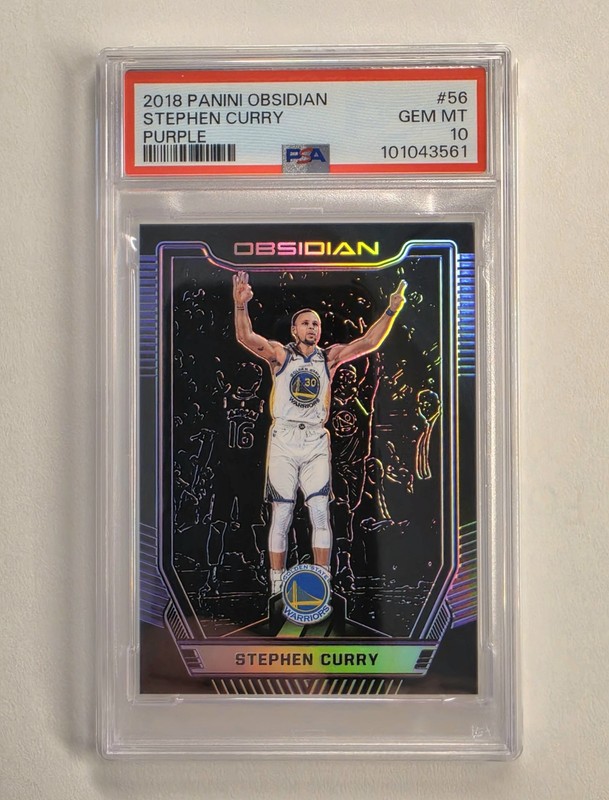 2018 Stephen Curry Obsidian Purple/49 PSA 10