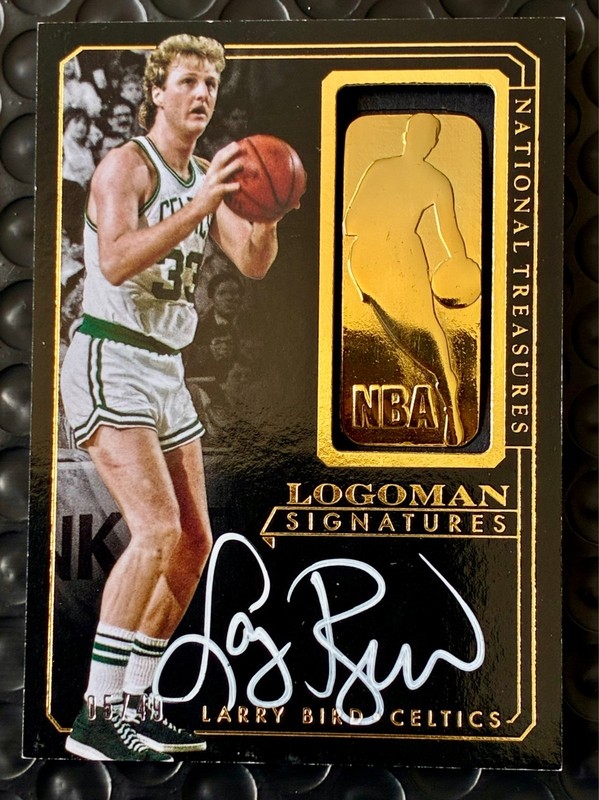 2014-15 National Treasures LARRY BIRD LOGOMAN SIGNATURES AUTO Autograph /49