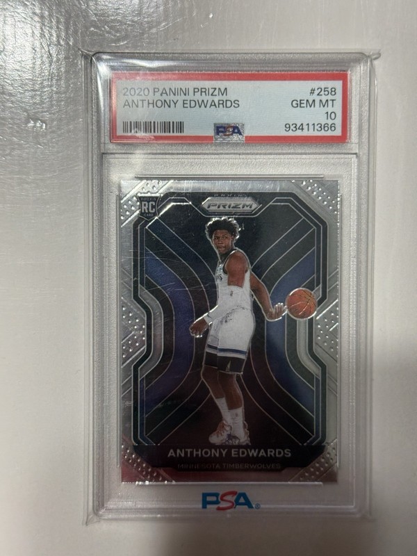 2020-21 Panini Prizm - Anthony Edwards #258 (RC) PSA 10 view 2