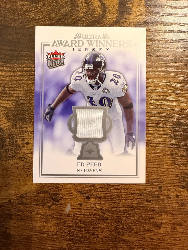 2006 Fleer Ultra ED REED Ultra Award Winners Game Used Jersey Baltimore Ravens