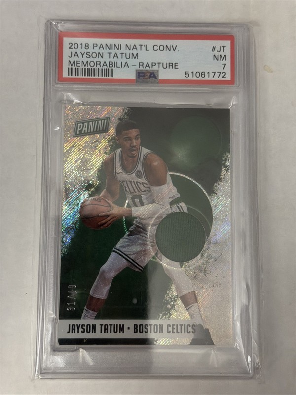 Jayson Tatum 2017-18 Panini National Convention Rookie Memorabilia Rapture /49 view 1