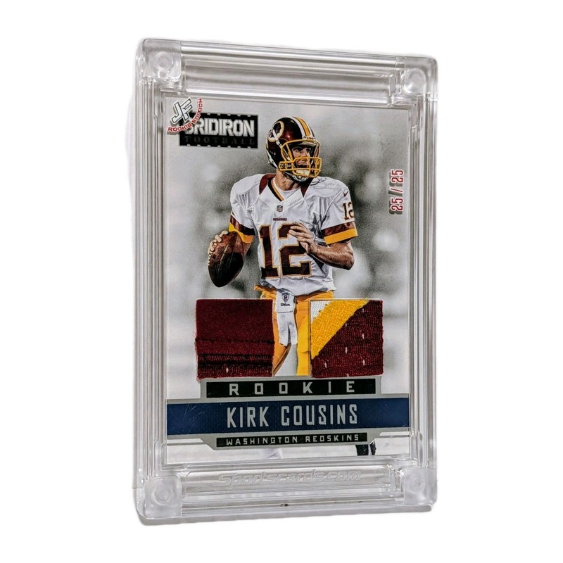 2012 Kirk Cousins Redskins Rookie Dual Game Used Jersey Fusion Patch 25/25
