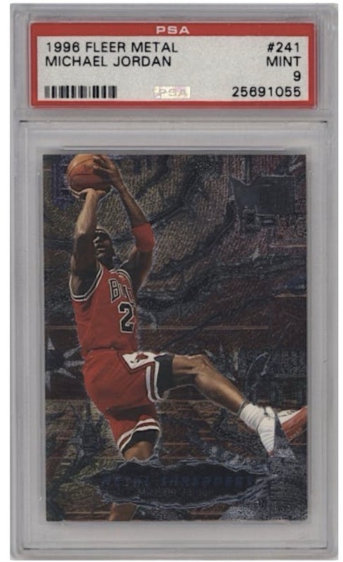 1996 Fleer Metal #241 Michael Jordan PSA 9 Mint Chicago Bulls