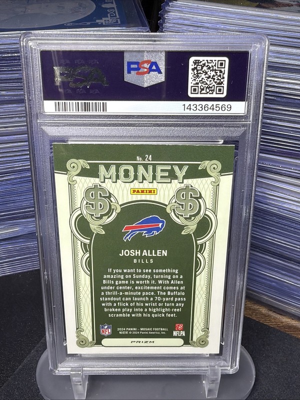 2024 Panini Mosaic - Money Josh Allen #24 view 2