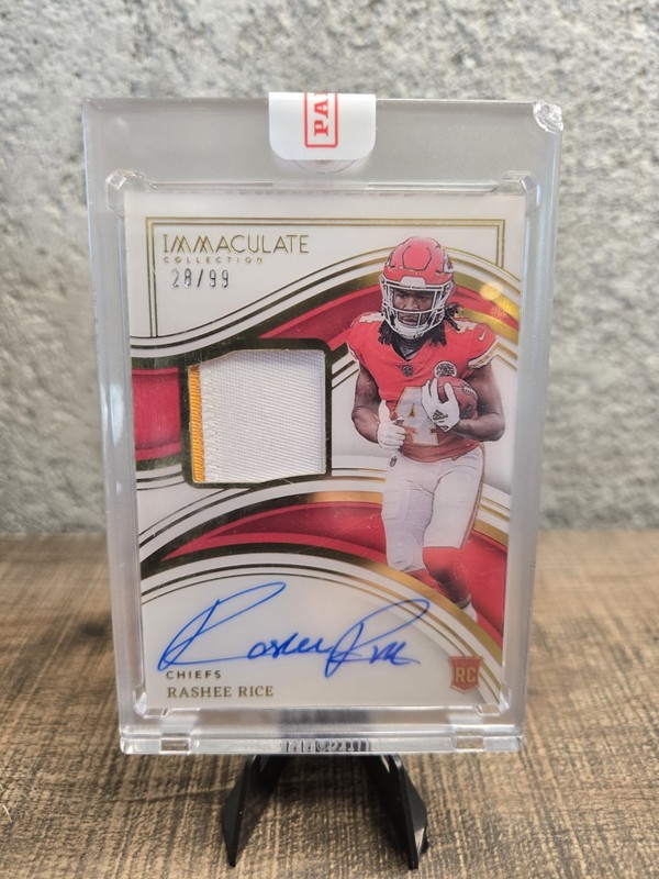 Panini 2023 Immaculate Rashee Rice Rookie Patch Auto #130 Chiefs NFL /99