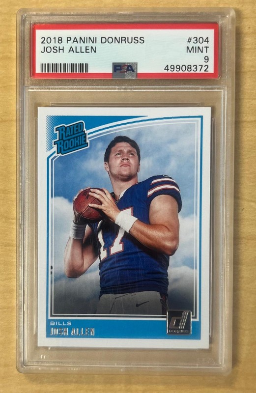 2018 Panini Donruss #304 JOSH ALLEN Rated Rookie PSA 9 MINT RC Rookie Card