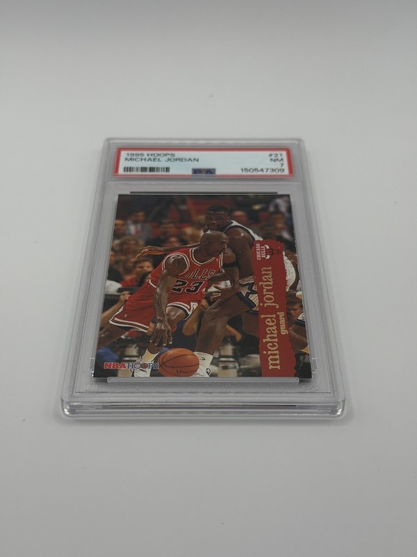 1995-96 NBA Hoops Michael Jordan #21 PSA 7 view 2