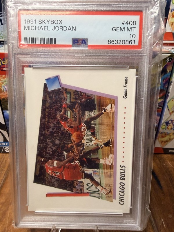 1991 SKYBOX #408 MICHAEL JORDAN PSA Gem Mint 10