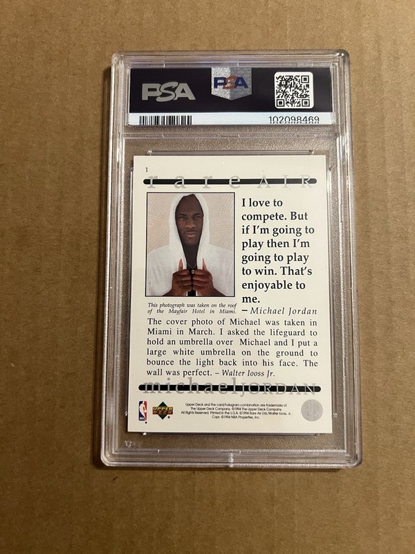 Upper Deck 1994 Rare Air Michael Jordan #1 PSA 9 *Read Desc. view 2